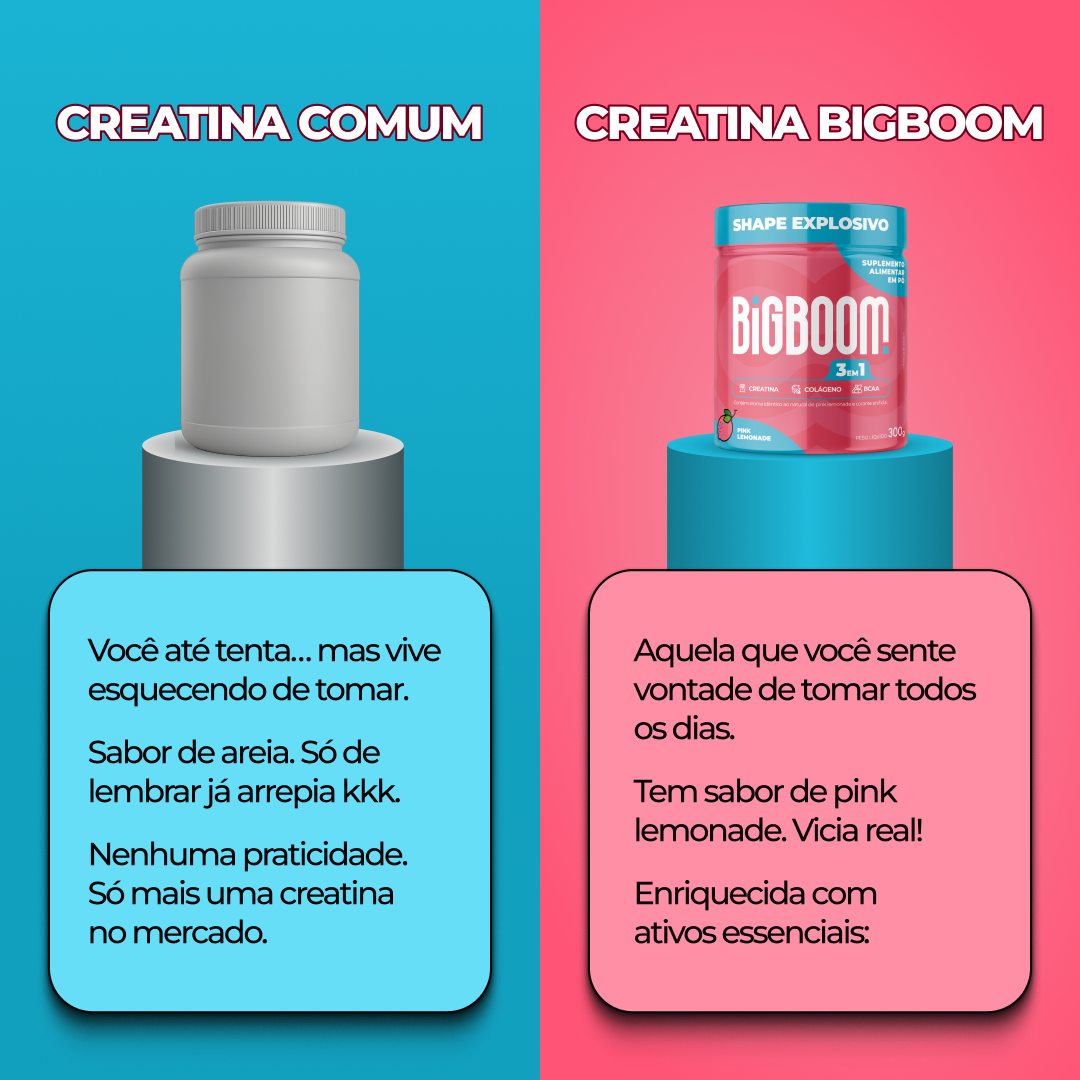 Creatina 3 em 1 BigBoom